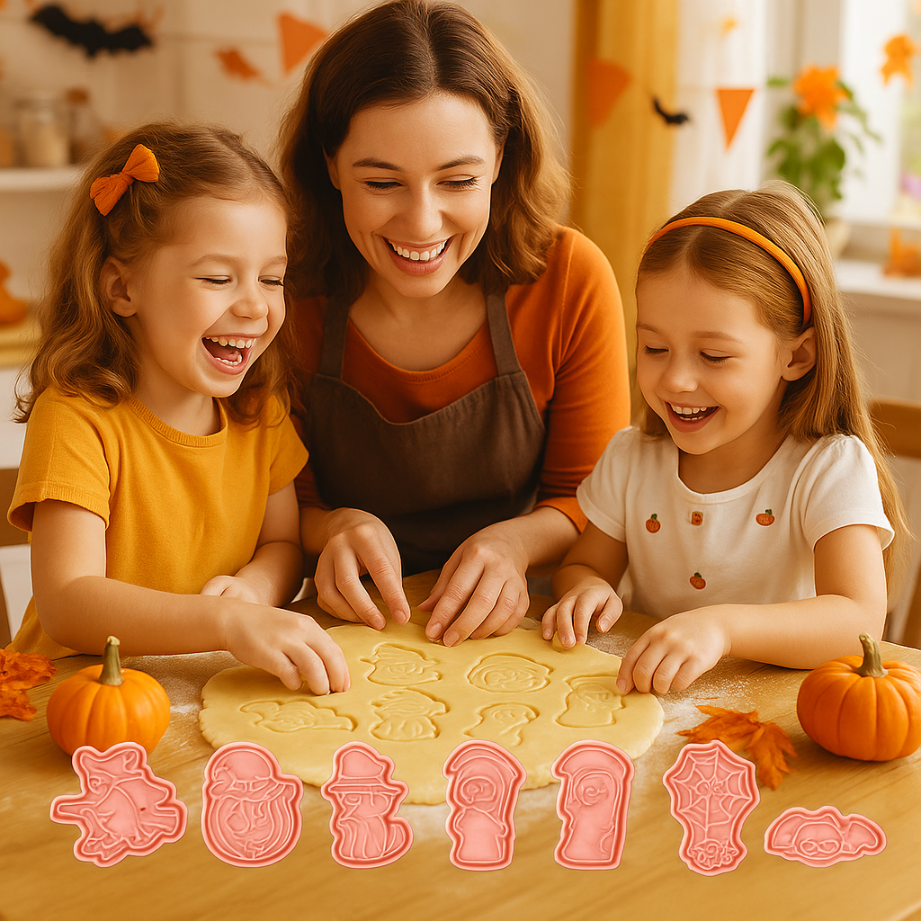 Emporte-pièce Halloween™ – Set ludique rose poudré