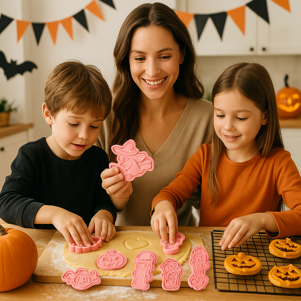 Emporte-pièce Halloween™ – Set ludique rose poudré