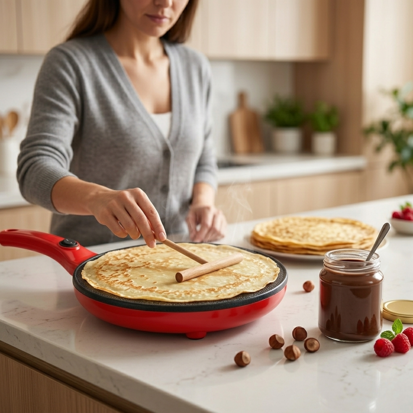 Poêle à crêpes | Électrique Antiadhésive